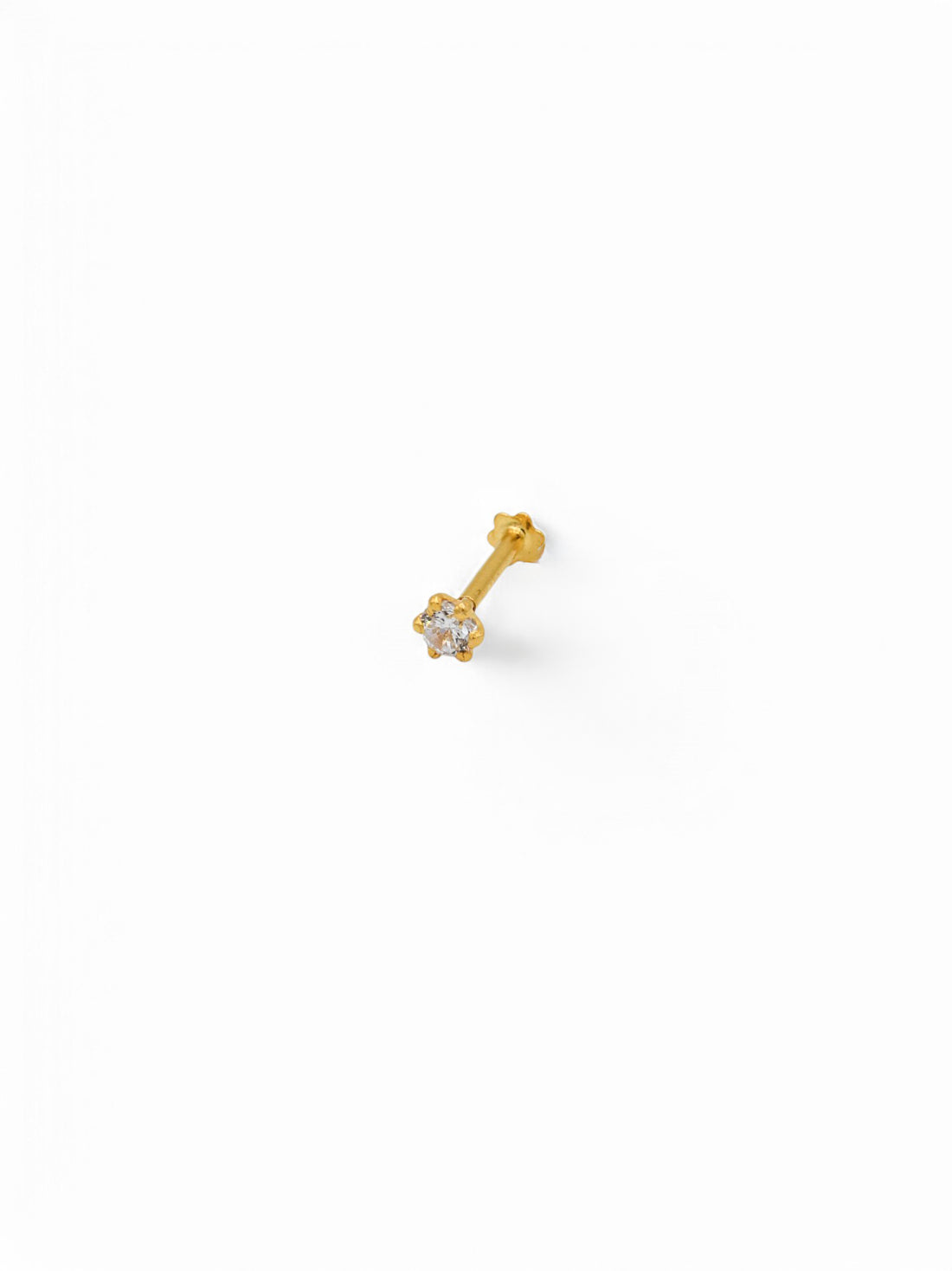 22ct Gold CZ Nose Pin