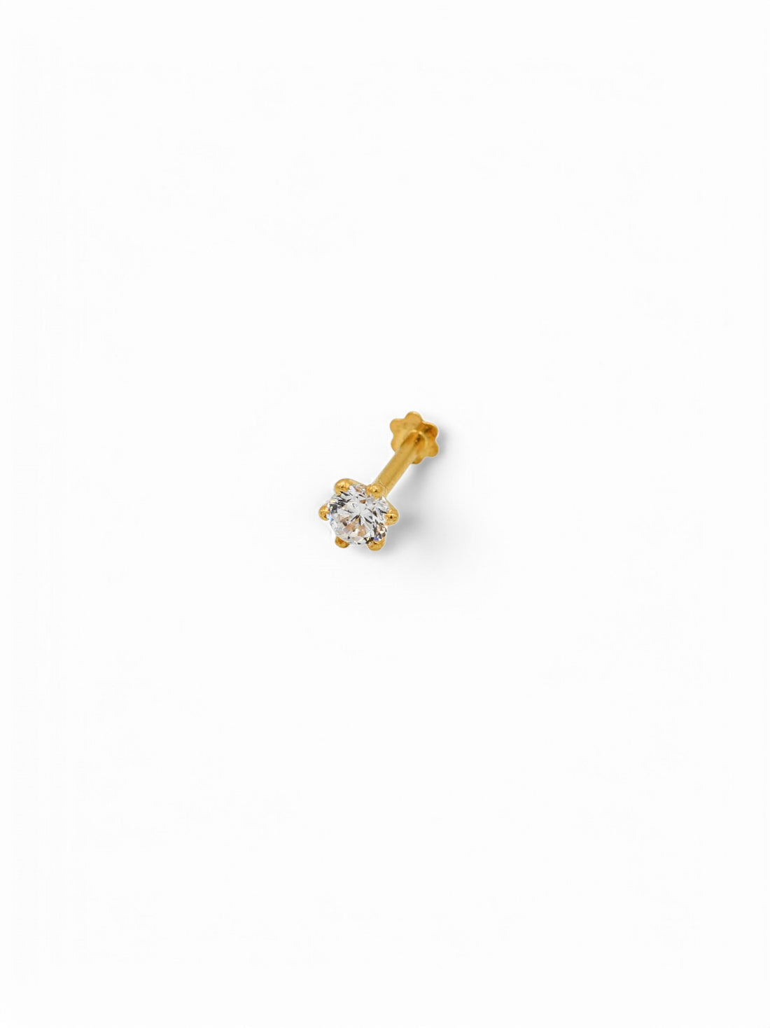 22ct Gold CZ Nose Pin