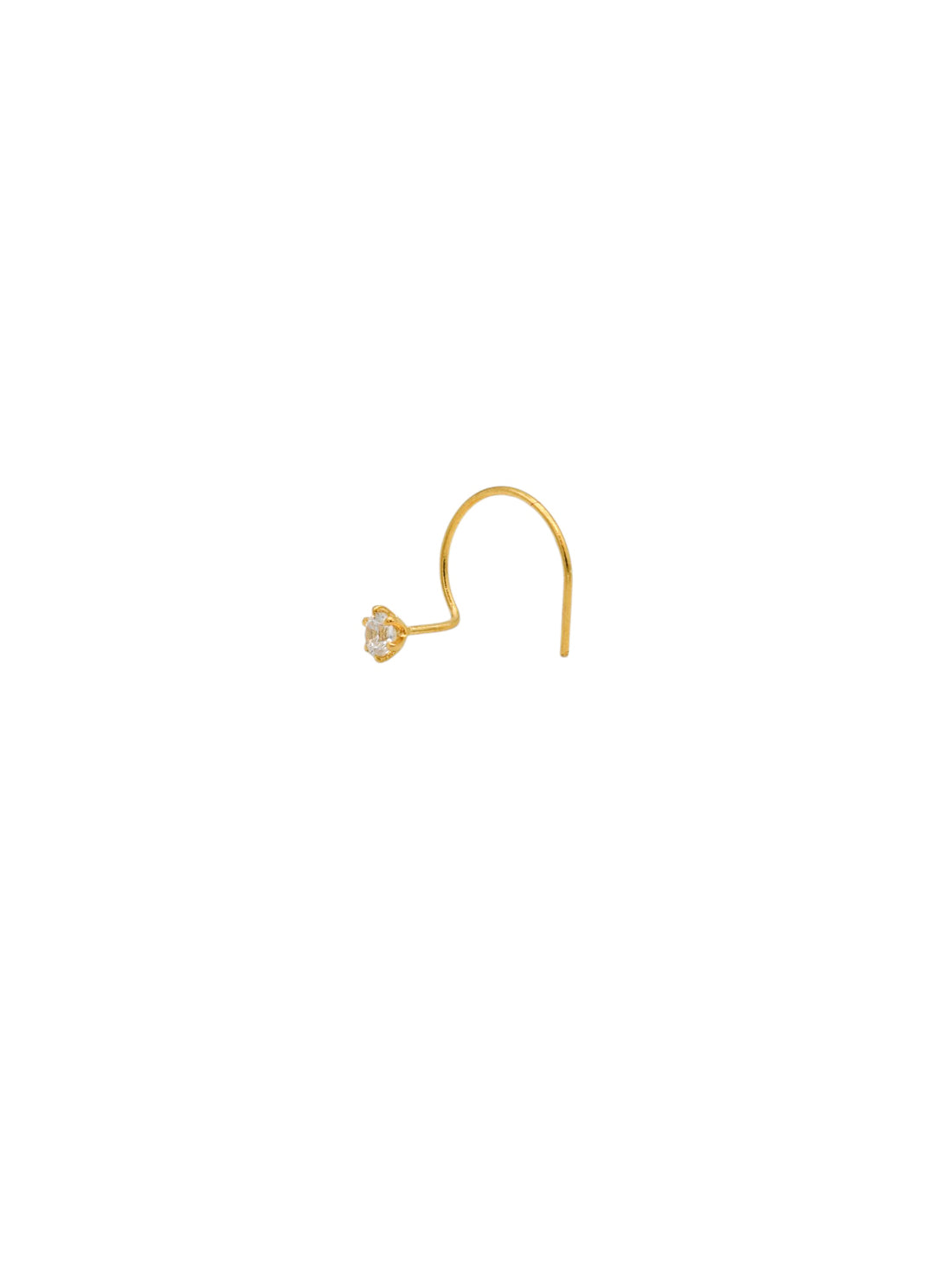 22ct Gold CZ Nose Pin