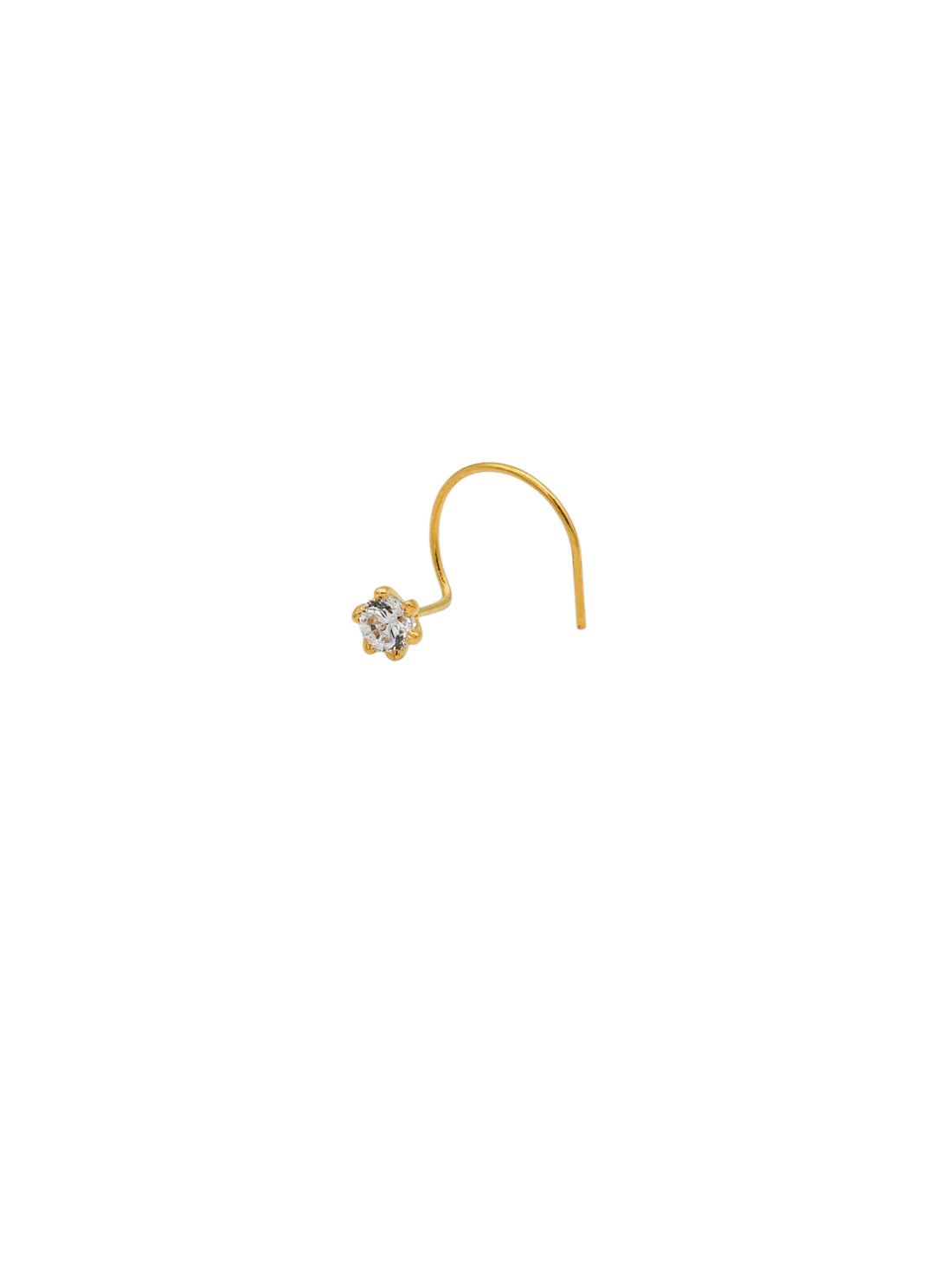 22ct Gold CZ Nose Pin