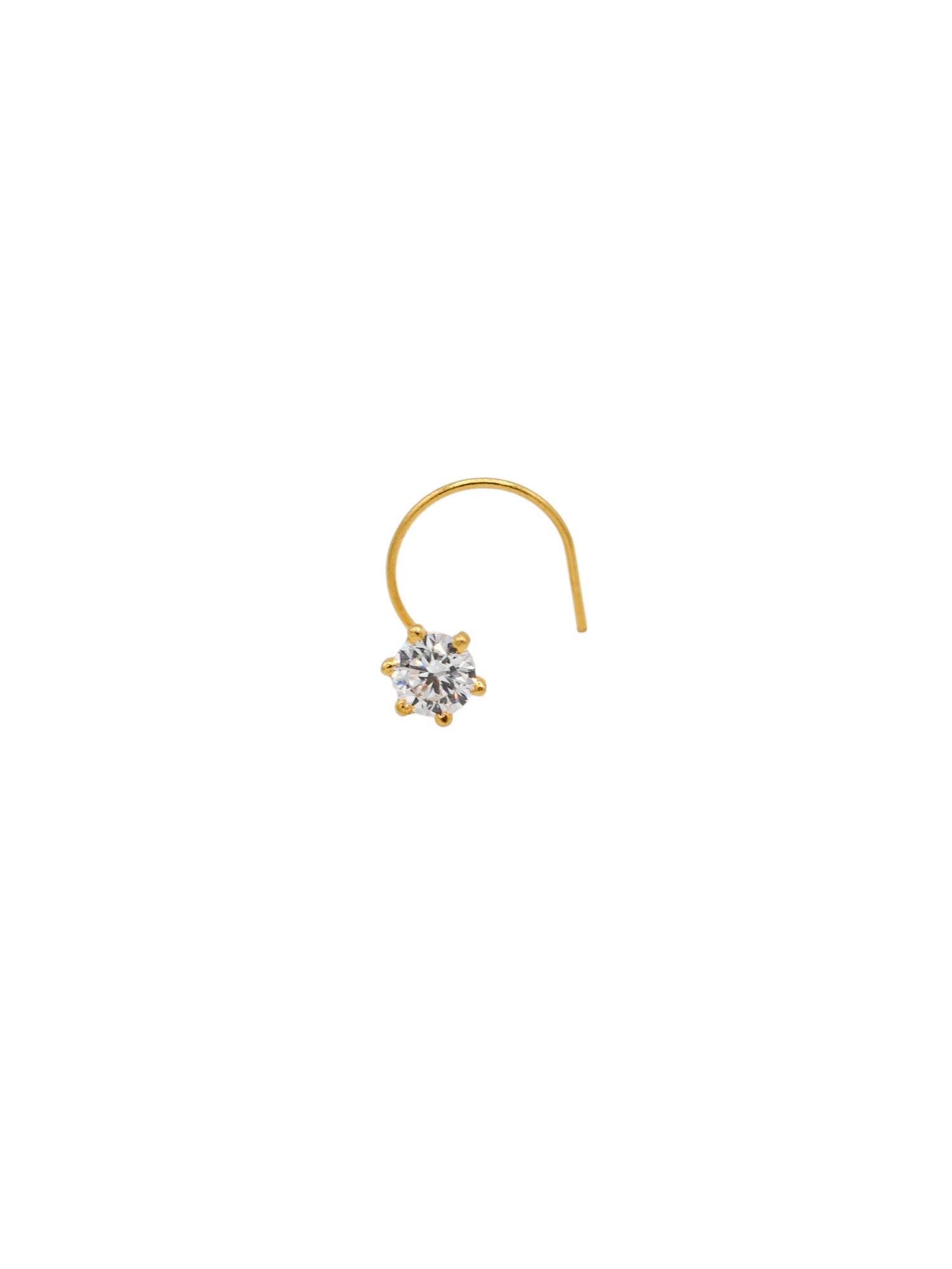 22ct Gold CZ Nose Pin