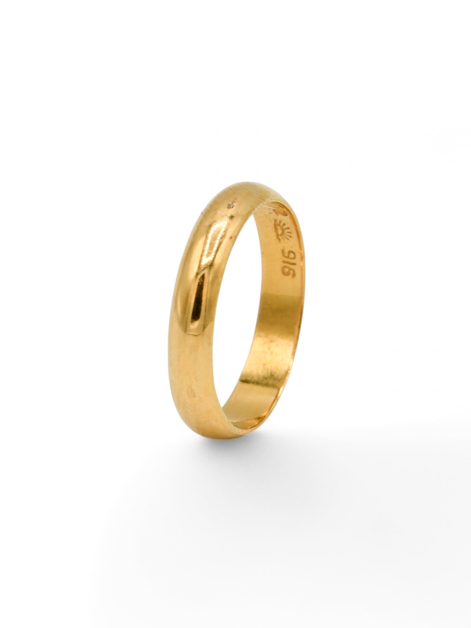 22ct Gold Half Round Band Ring