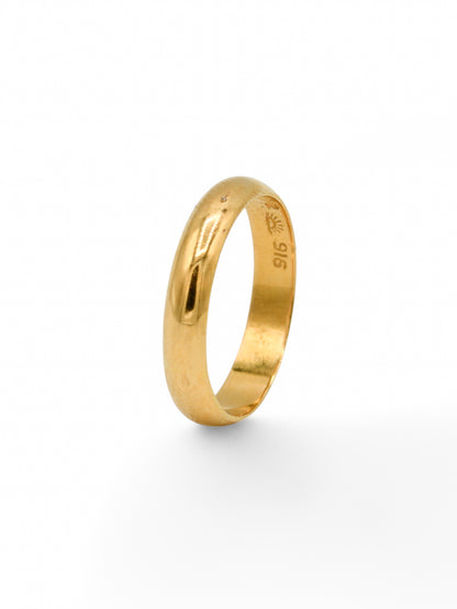 22ct Gold Half Round Band Ring