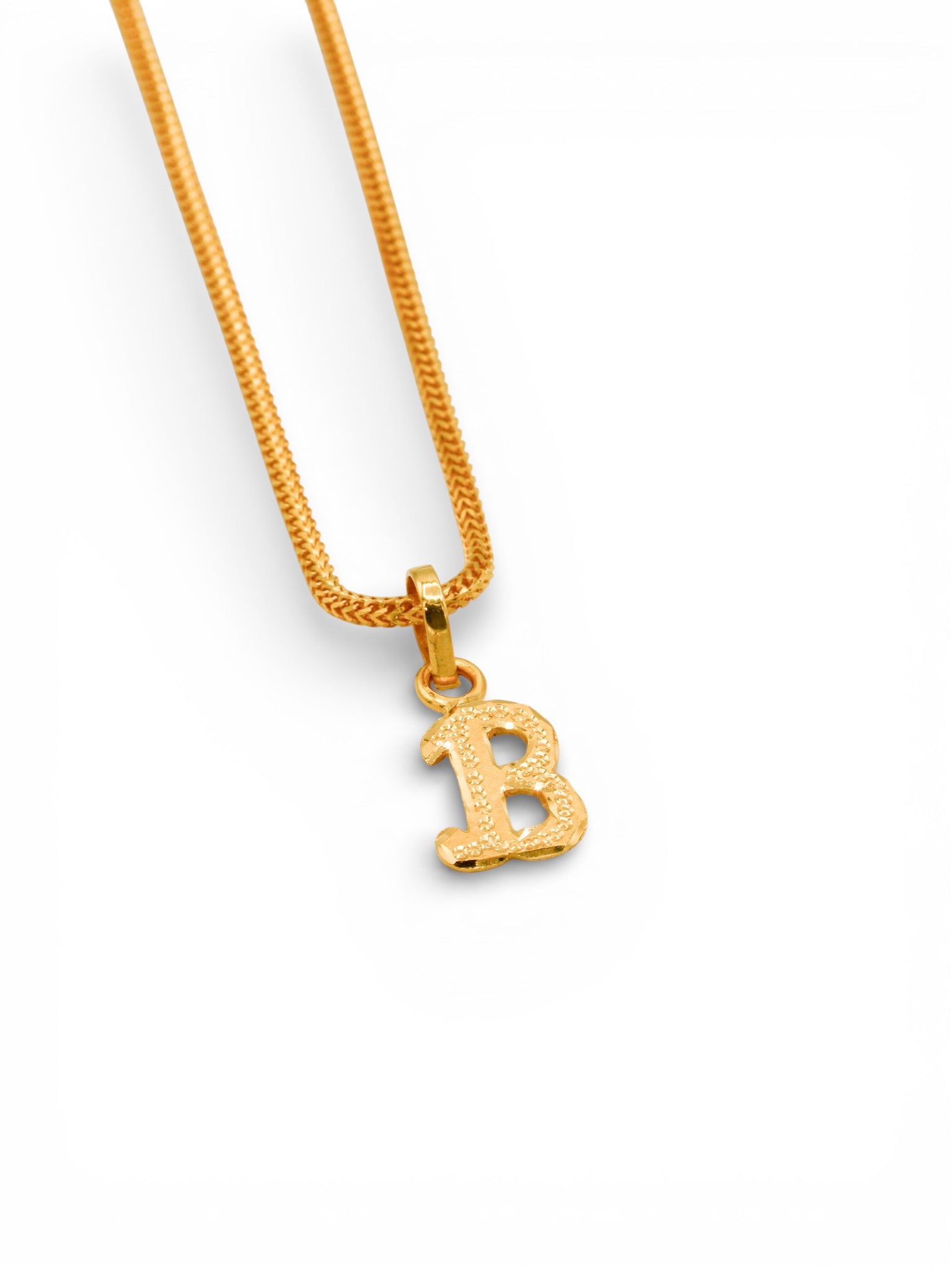 22ct Gold "B" Pendant - Roop Darshan