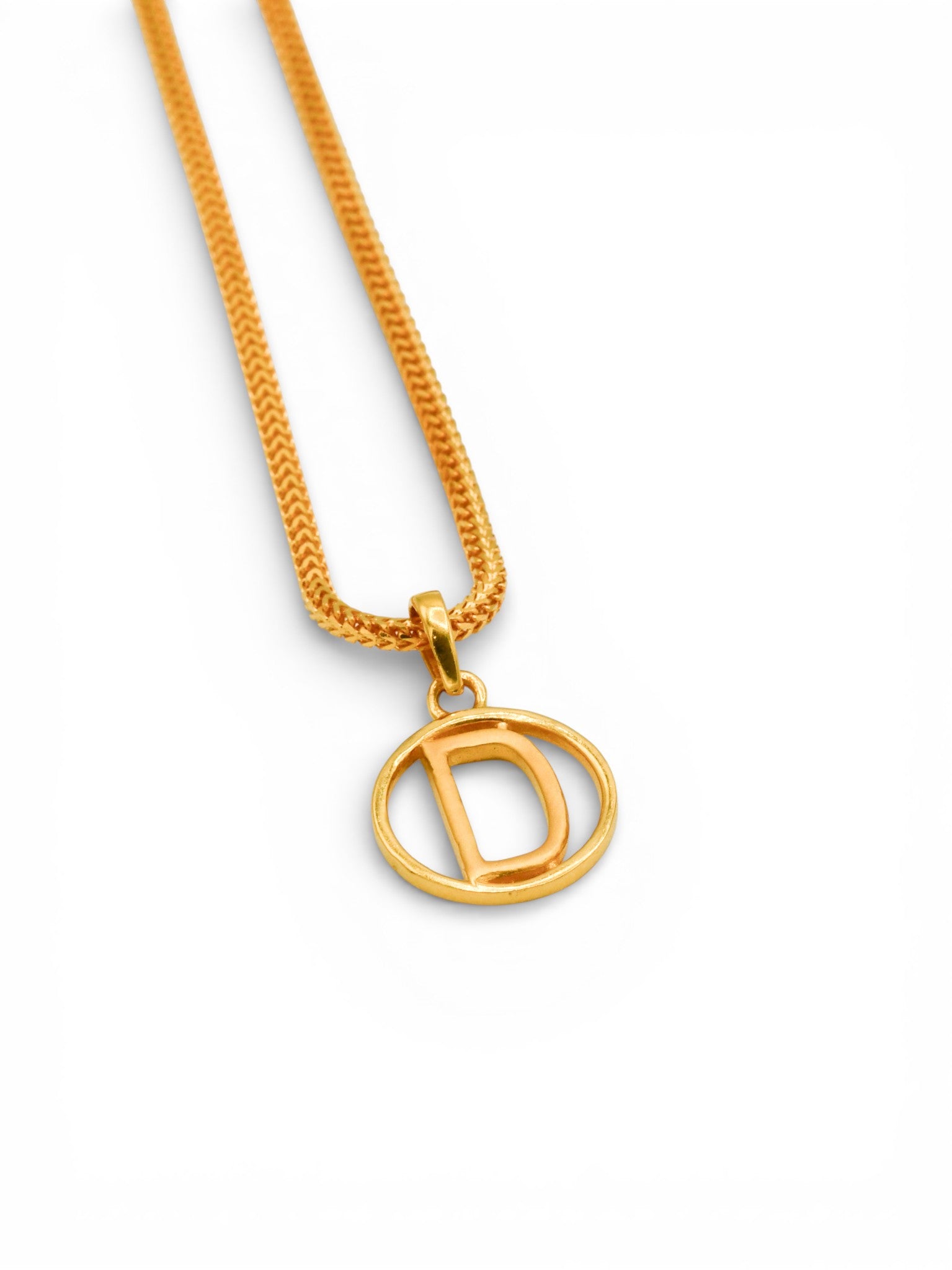 22ct Gold "D" Pendant - Roop Darshan