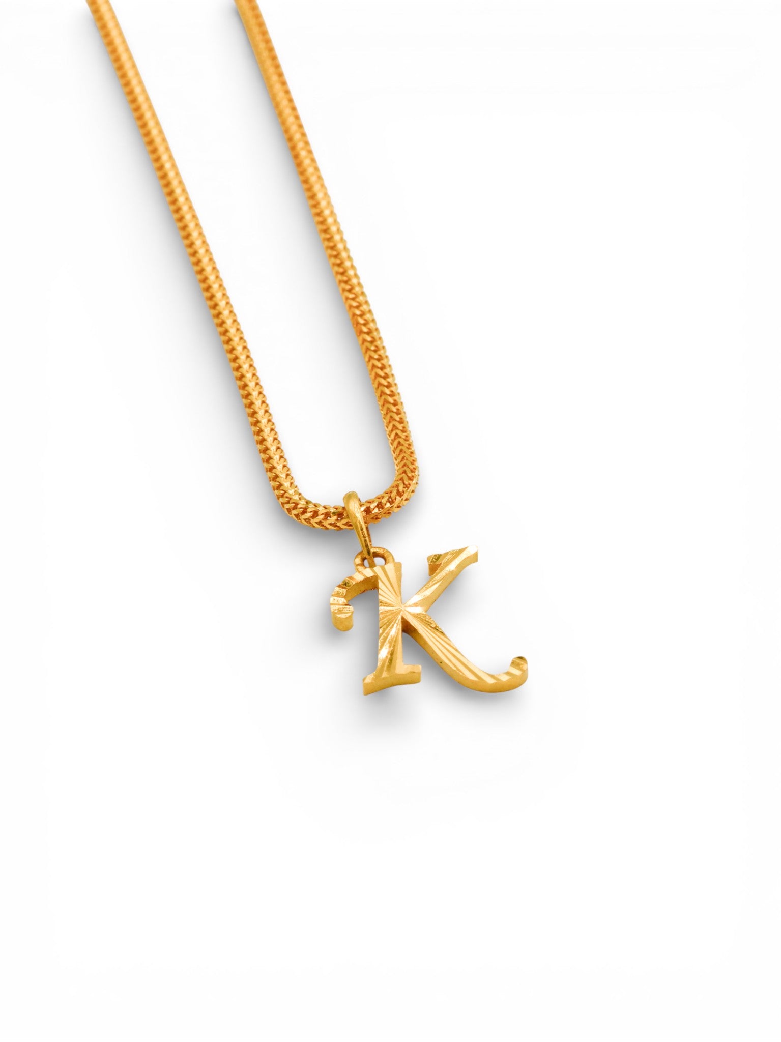 22ct Gold "K" Pendant - Roop Darshan