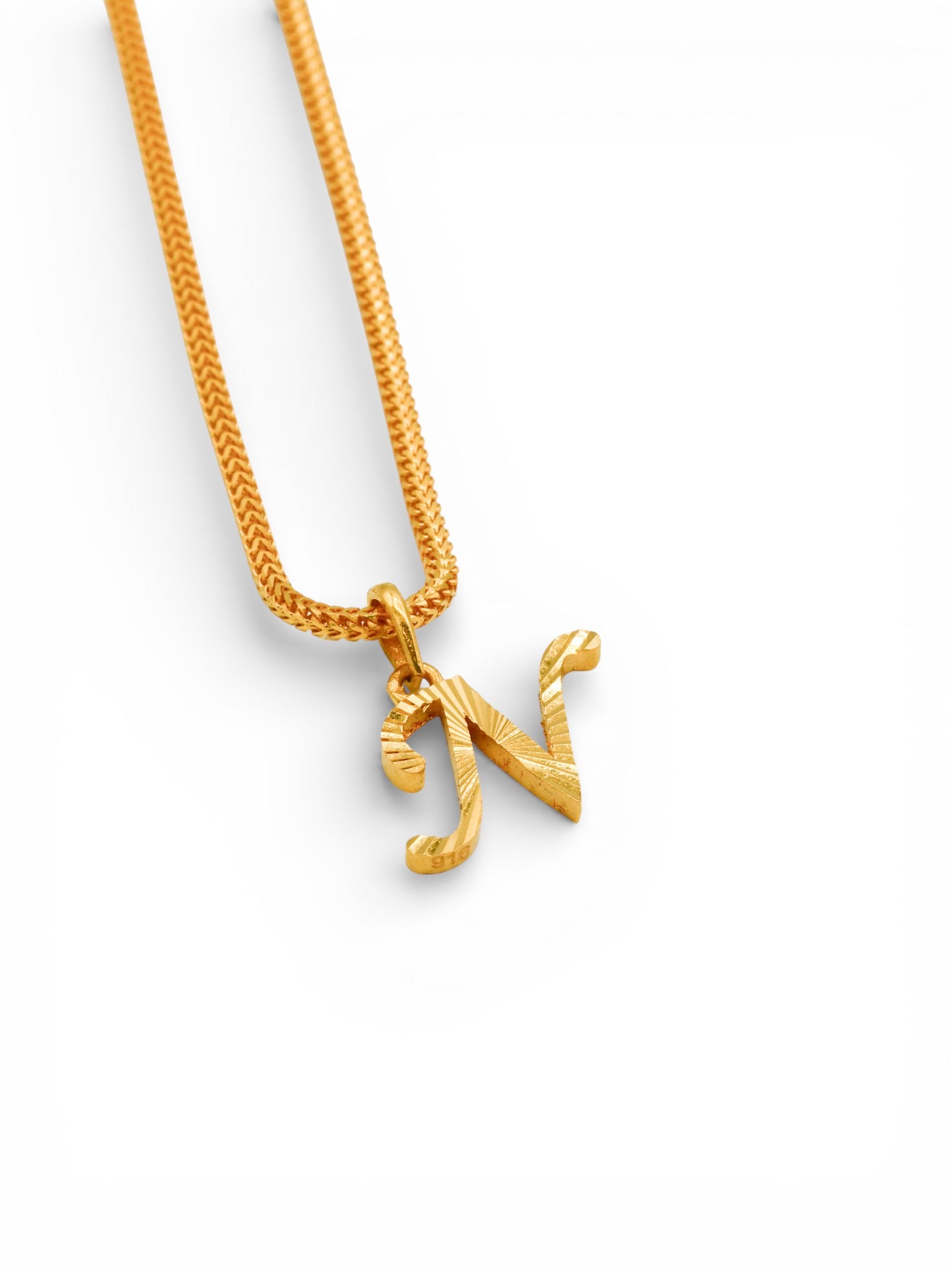 22ct Gold "N" Pendant - Roop Darshan