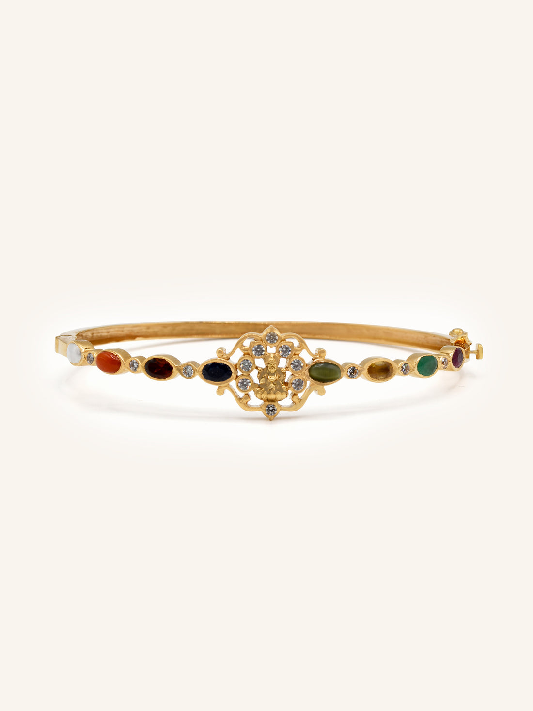 22ct Rose Gold 1 Piece Navratna Bangle