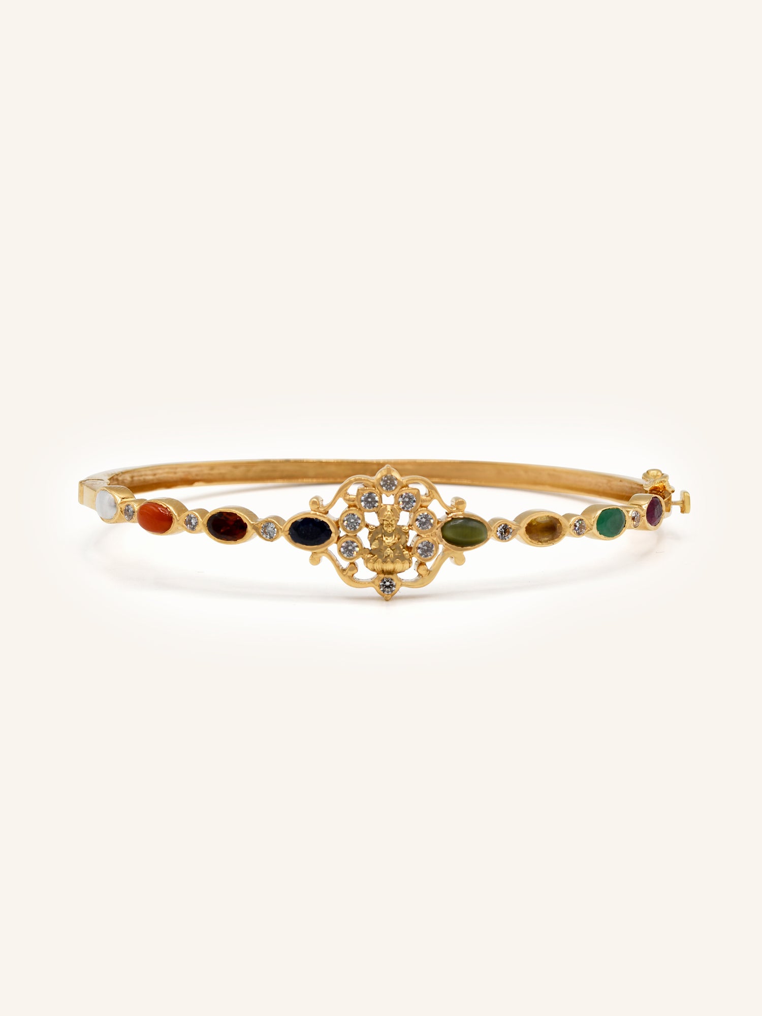 22ct Rose Gold 1 Piece Navratna Bangle