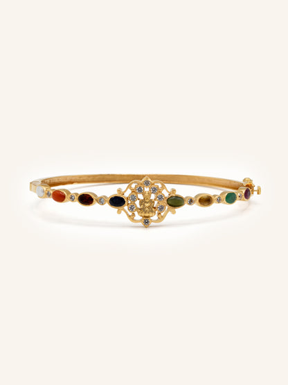 22ct Rose Gold 1 Piece Navratna Bangle