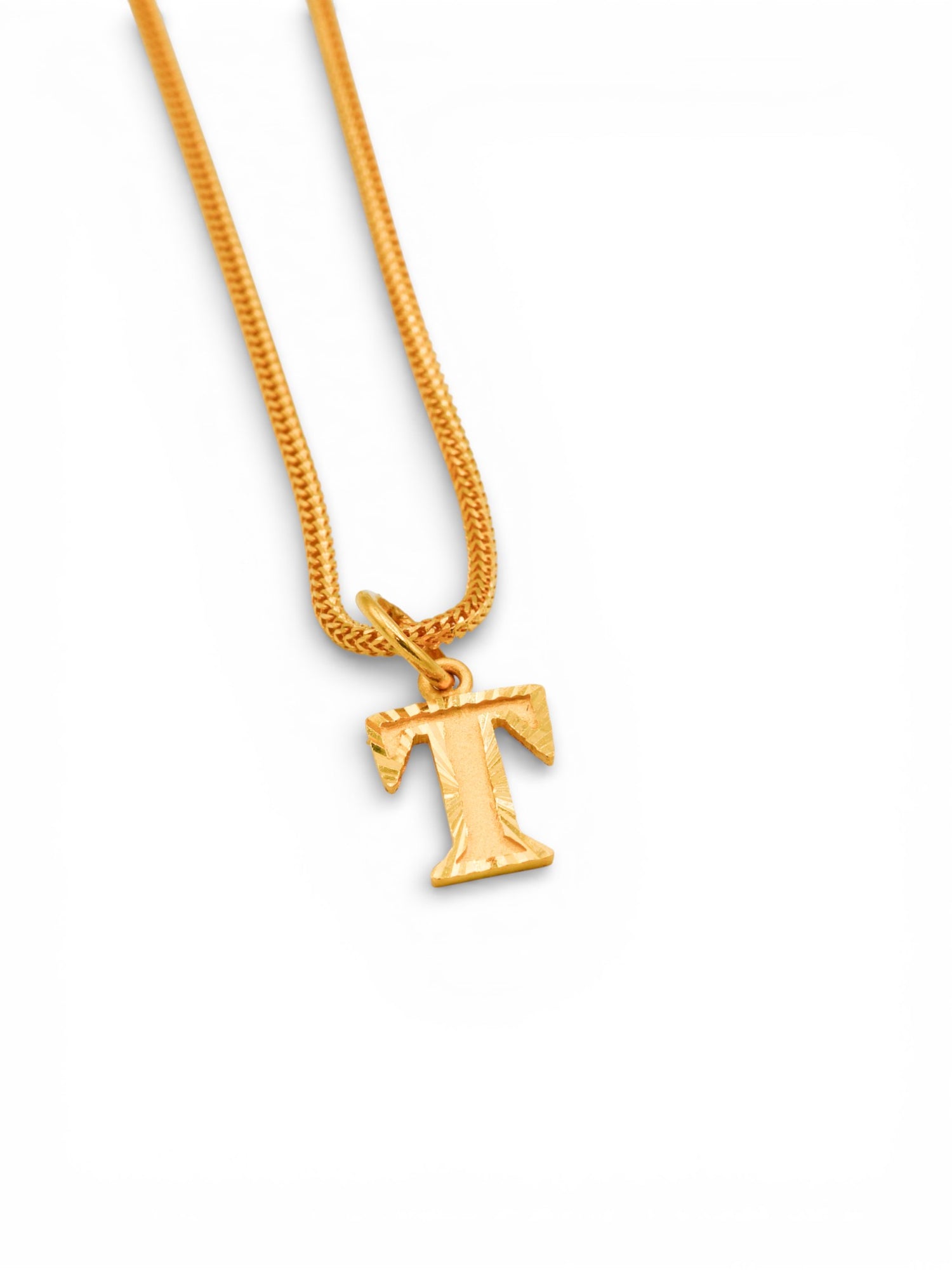 22ct Gold "T" Pendant
