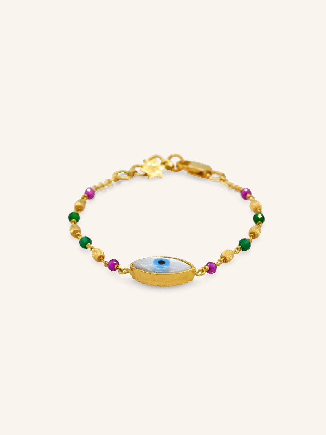 22ct Gold Evil Eye 1 Piece Baby Bracelet