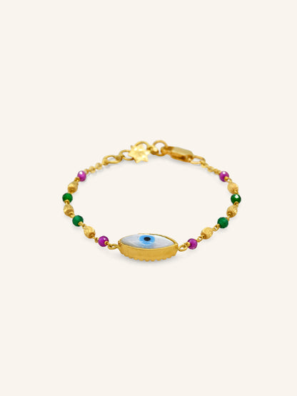 22ct Gold Evil Eye 1 Piece Baby Bracelet
