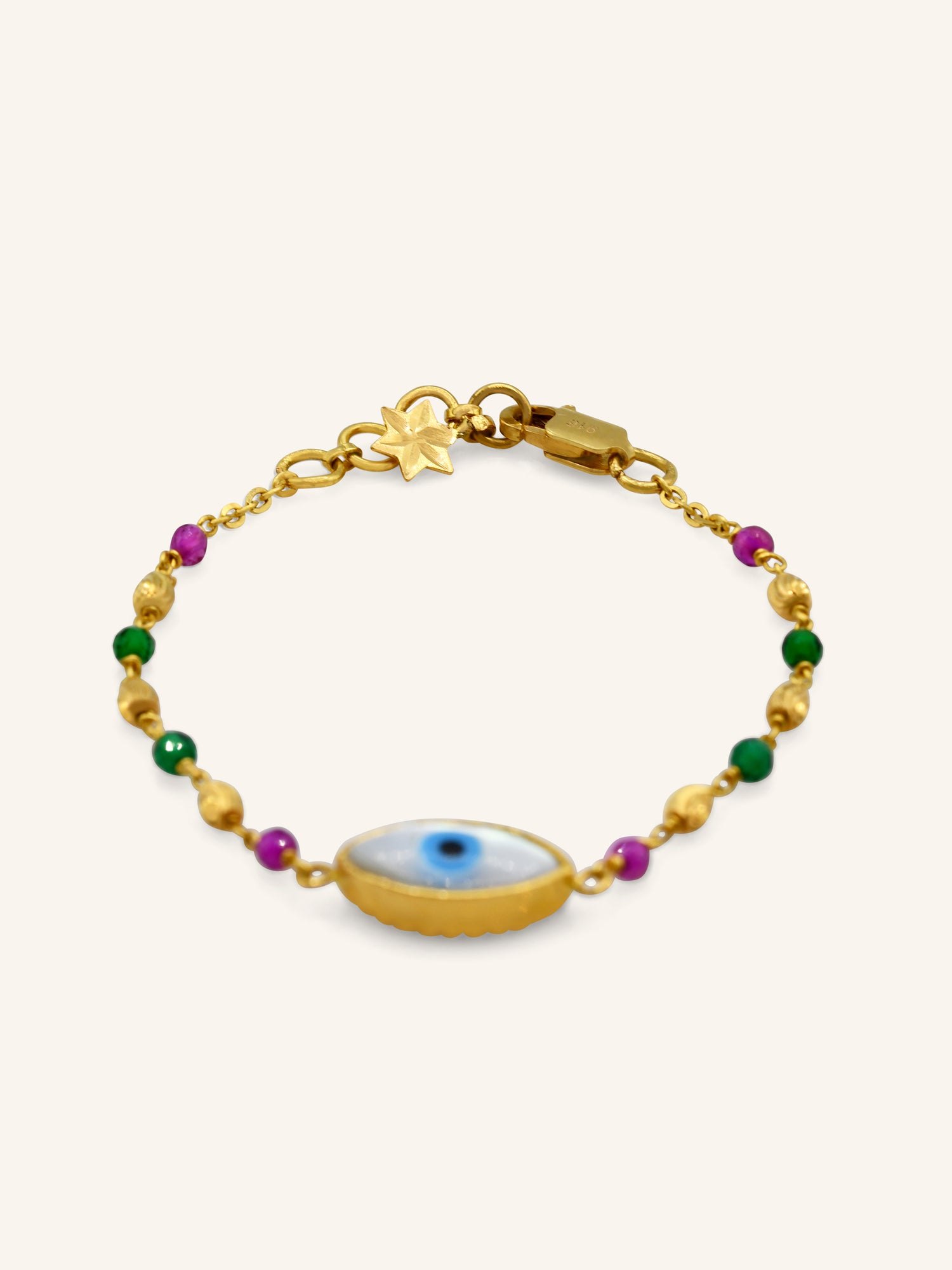 22ct Gold Evil Eye 1 Piece Baby Bracelet