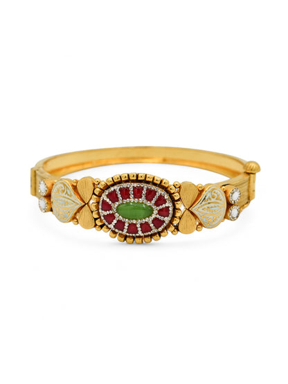 22ct Gold Antique Pearl Kundan Bangle
