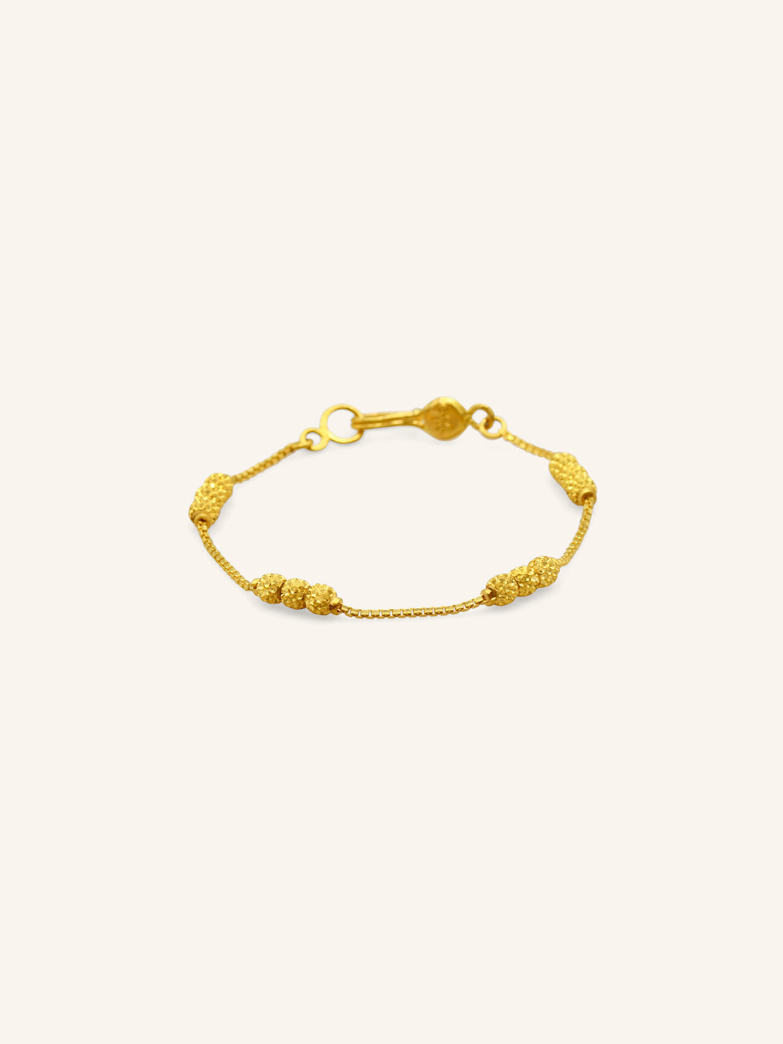 22ct Gold Ball 1 Piece Baby Bracelet