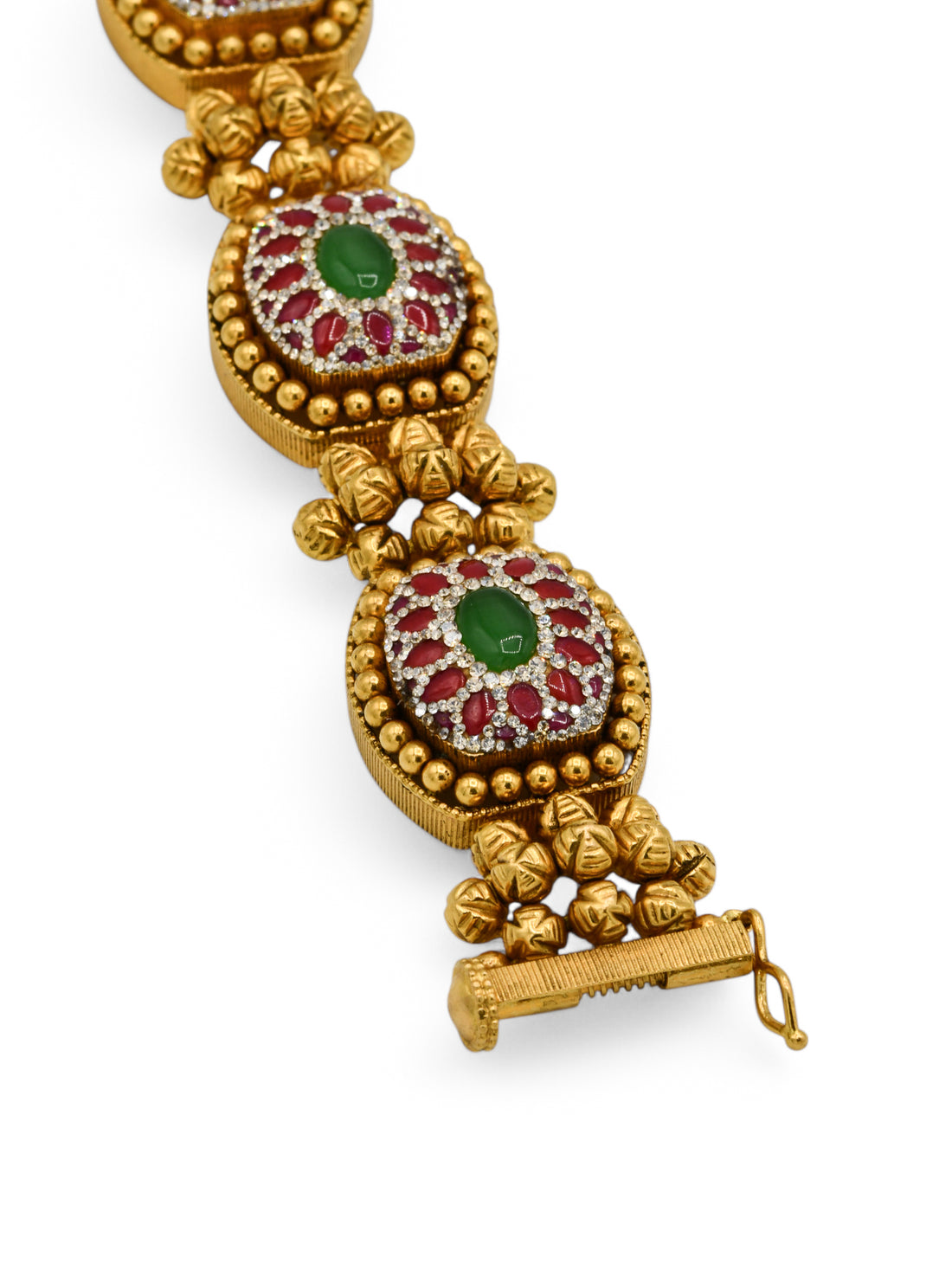 22ct Gold Antique Pearl Kundan Bracelet