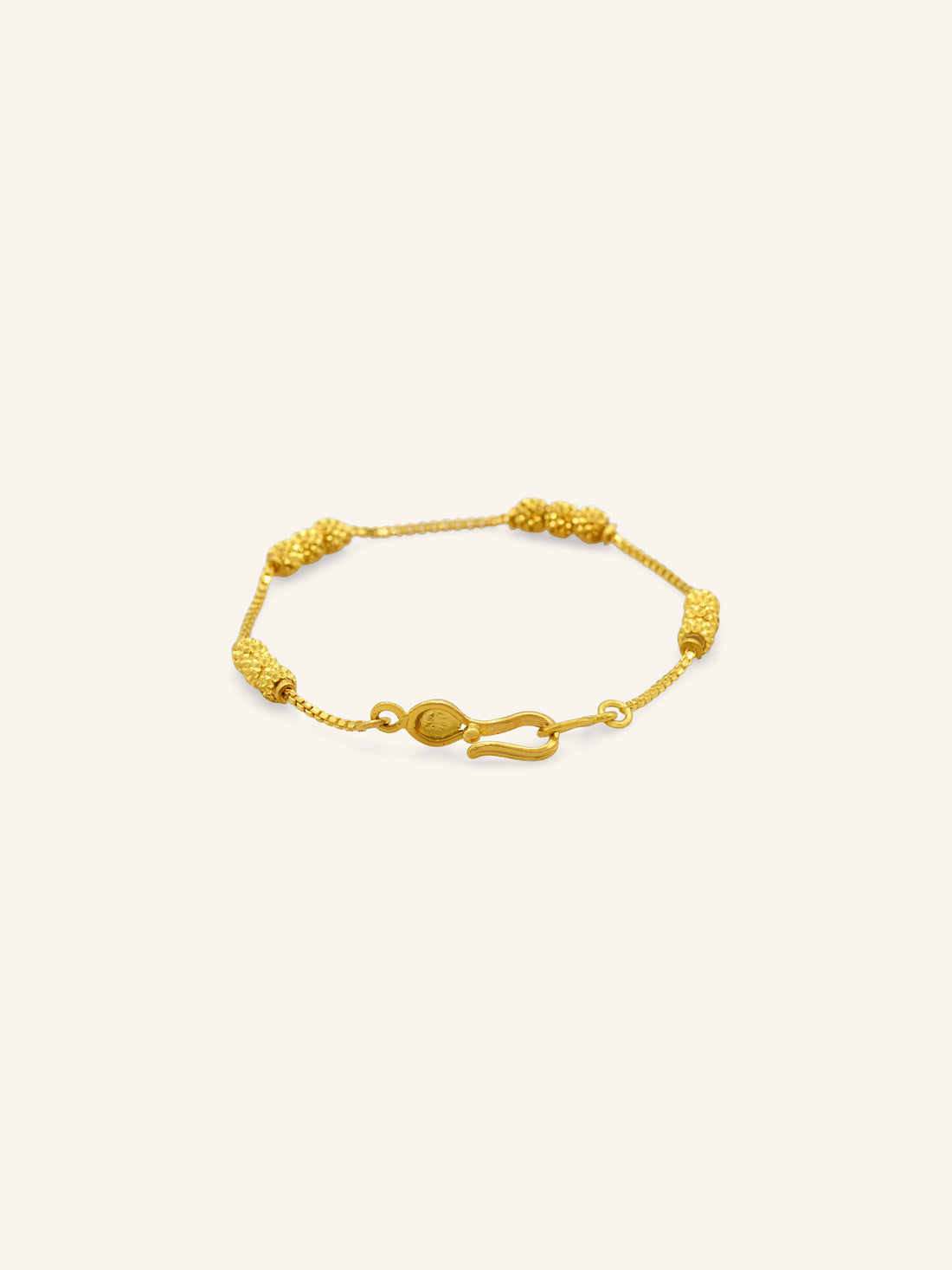 22ct Gold Ball 1 Piece Baby Bracelet