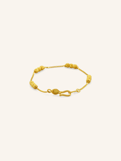22ct Gold Ball 1 Piece Baby Bracelet