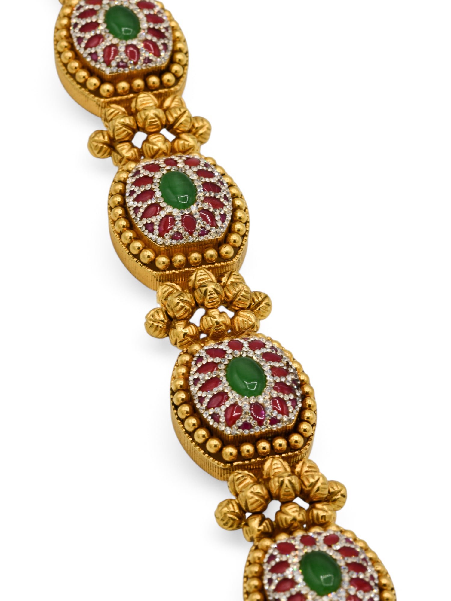 22ct Gold Antique Pearl Kundan Bracelet
