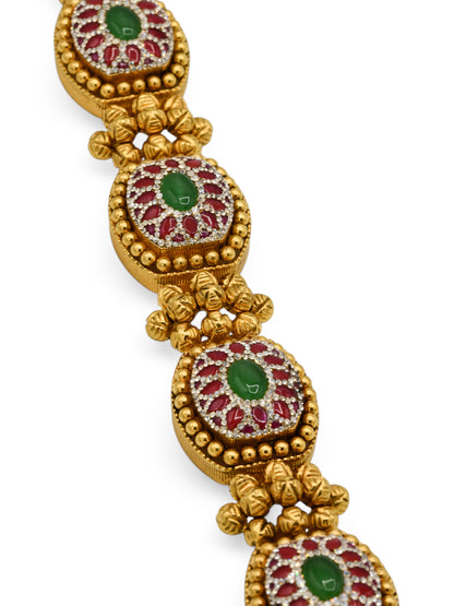 22ct Gold Antique Pearl Kundan Bracelet