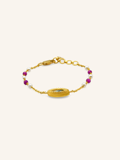 22ct Gold Evil Eye 1 Piece Baby Bracelet