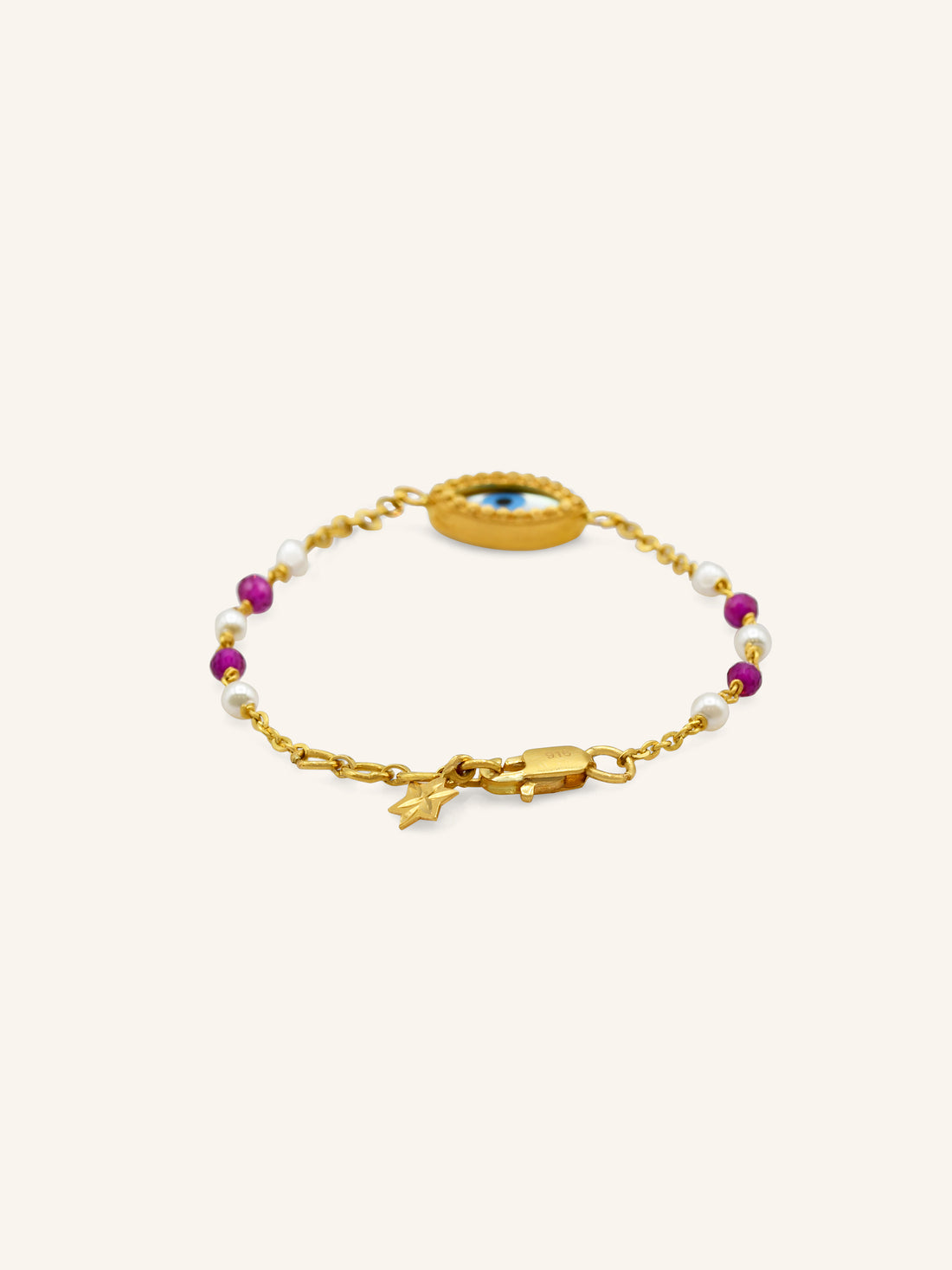 22ct Gold Evil Eye 1 Piece Baby Bracelet