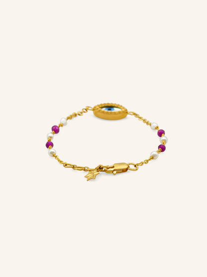 22ct Gold Evil Eye 1 Piece Baby Bracelet