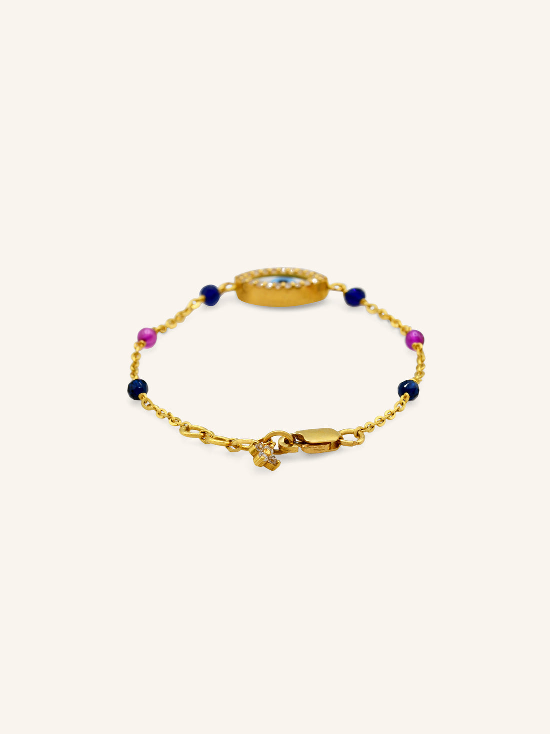 22ct Gold CZ Evil Eye bracelet