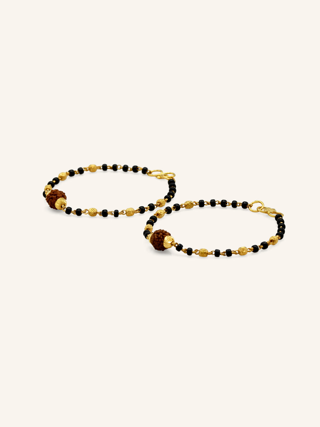 22Ct Gold Rudraksh Pair Baby Bracelet