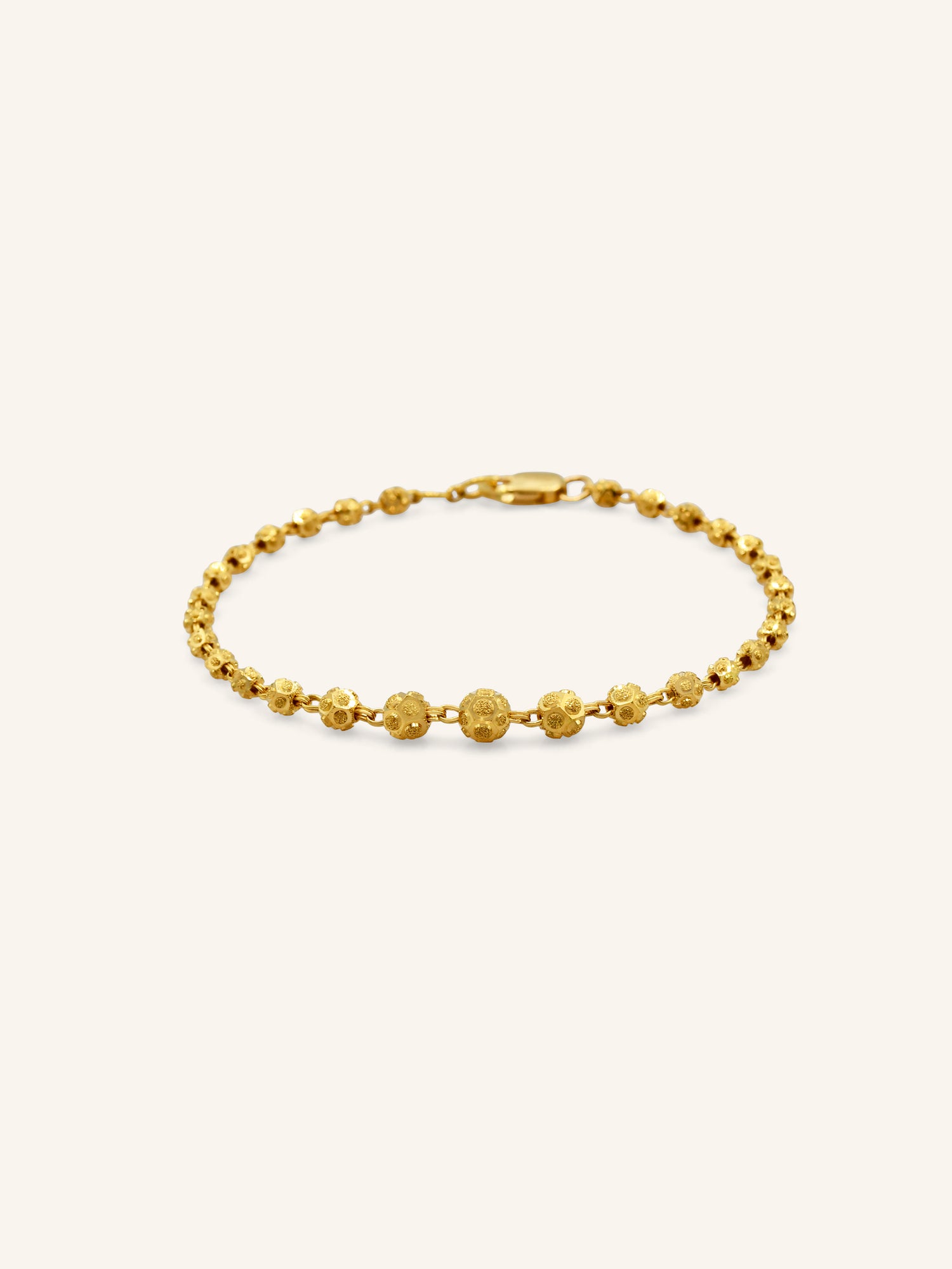 22ct Gold Ball Ladies Bracelet
