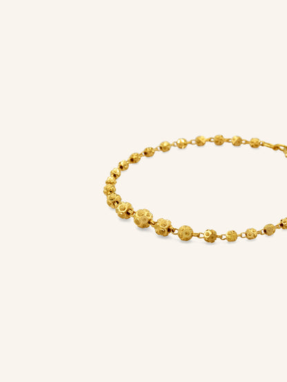 22ct Gold Ball Ladies Bracelet