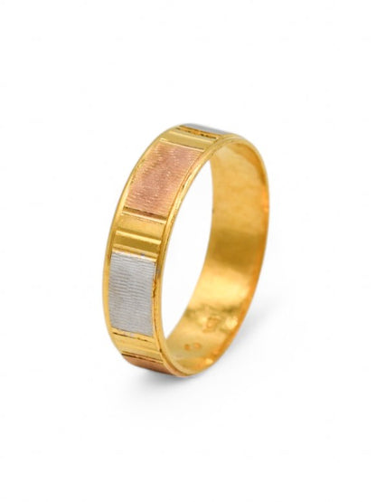 22ct Gold Two Tone Band Ring