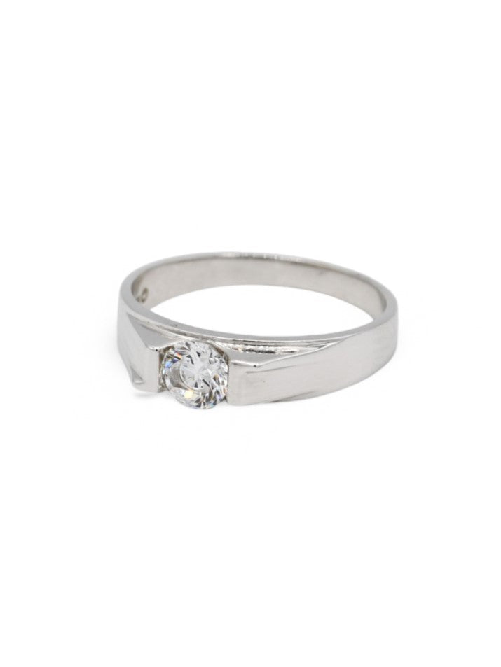 22ct White Gold CZ Ring