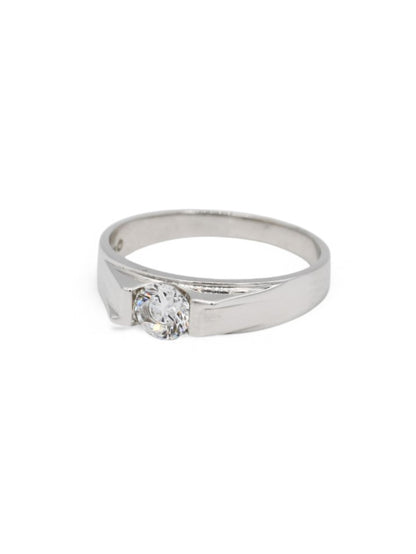 22ct White Gold CZ Ring