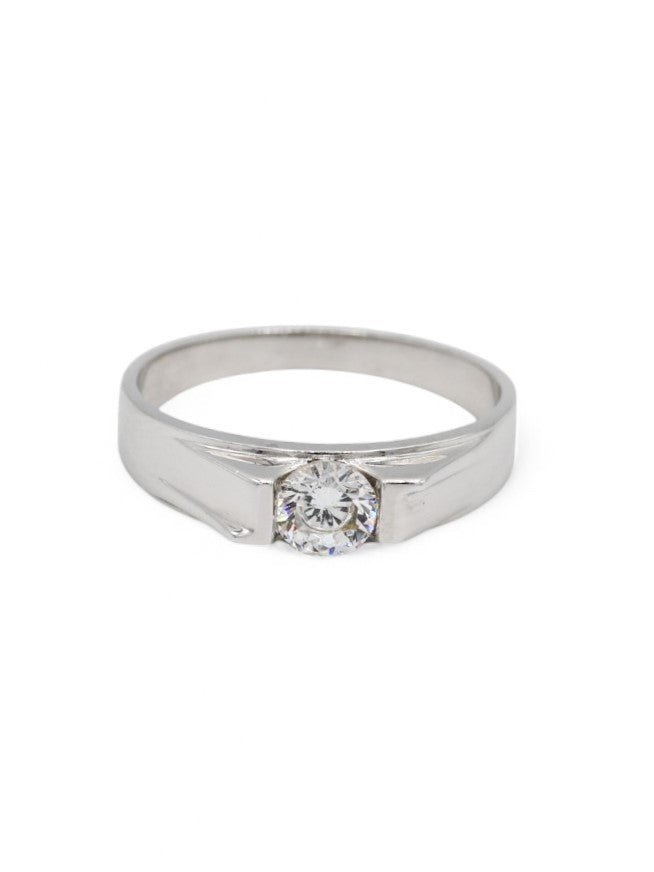 22ct White Gold CZ Ring