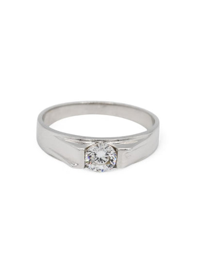 22ct White Gold CZ Ring