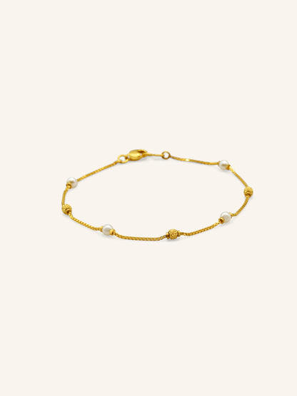 22ct Gold Pearl Bracelet