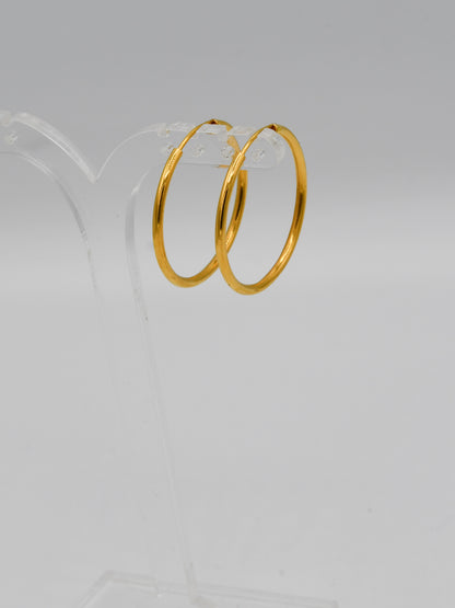 22ct Gold Plain Bali - Roop Darshan