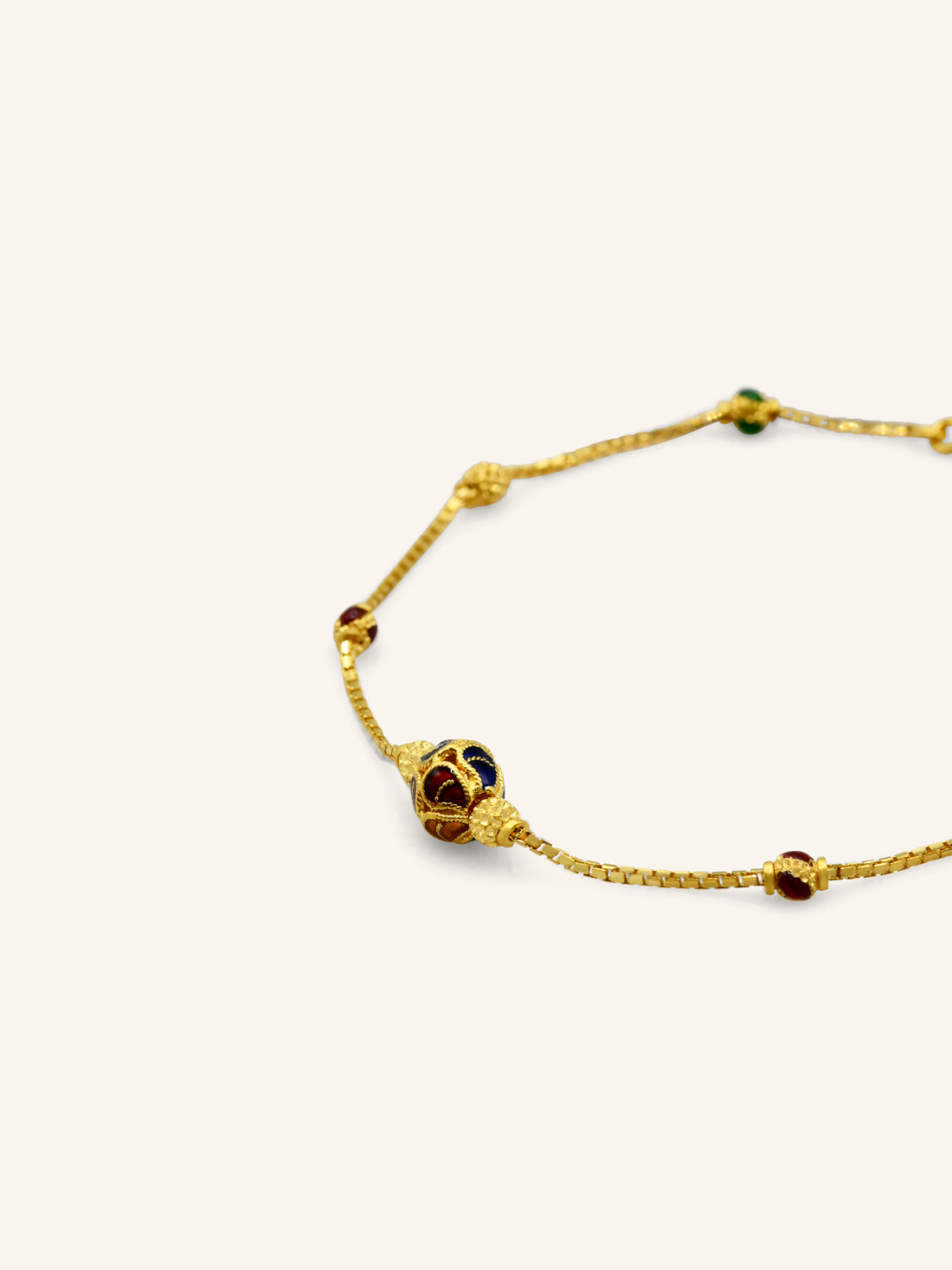 22ct Gold Minakari Ball Bracelet