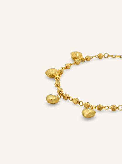22ct Gold Heart Bracelet