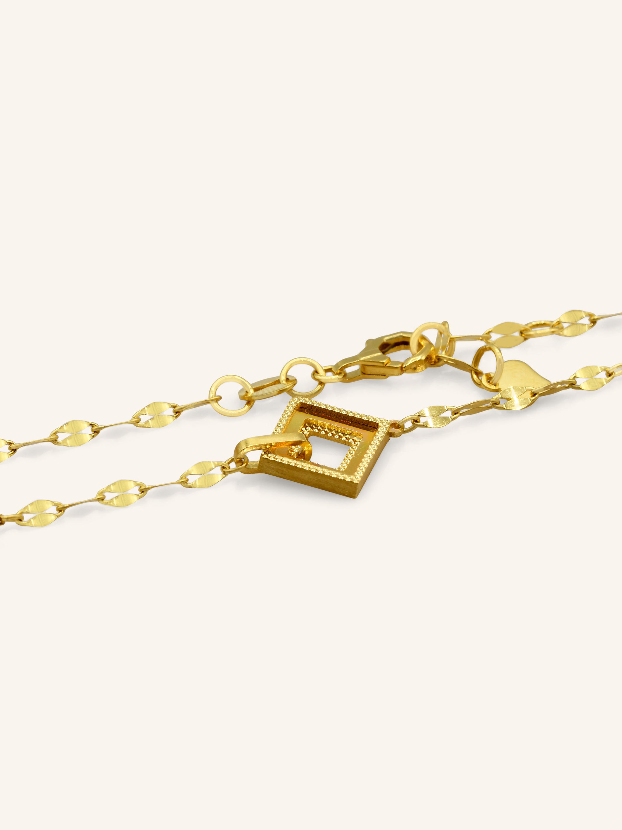 22ct Gold Square Bracelet