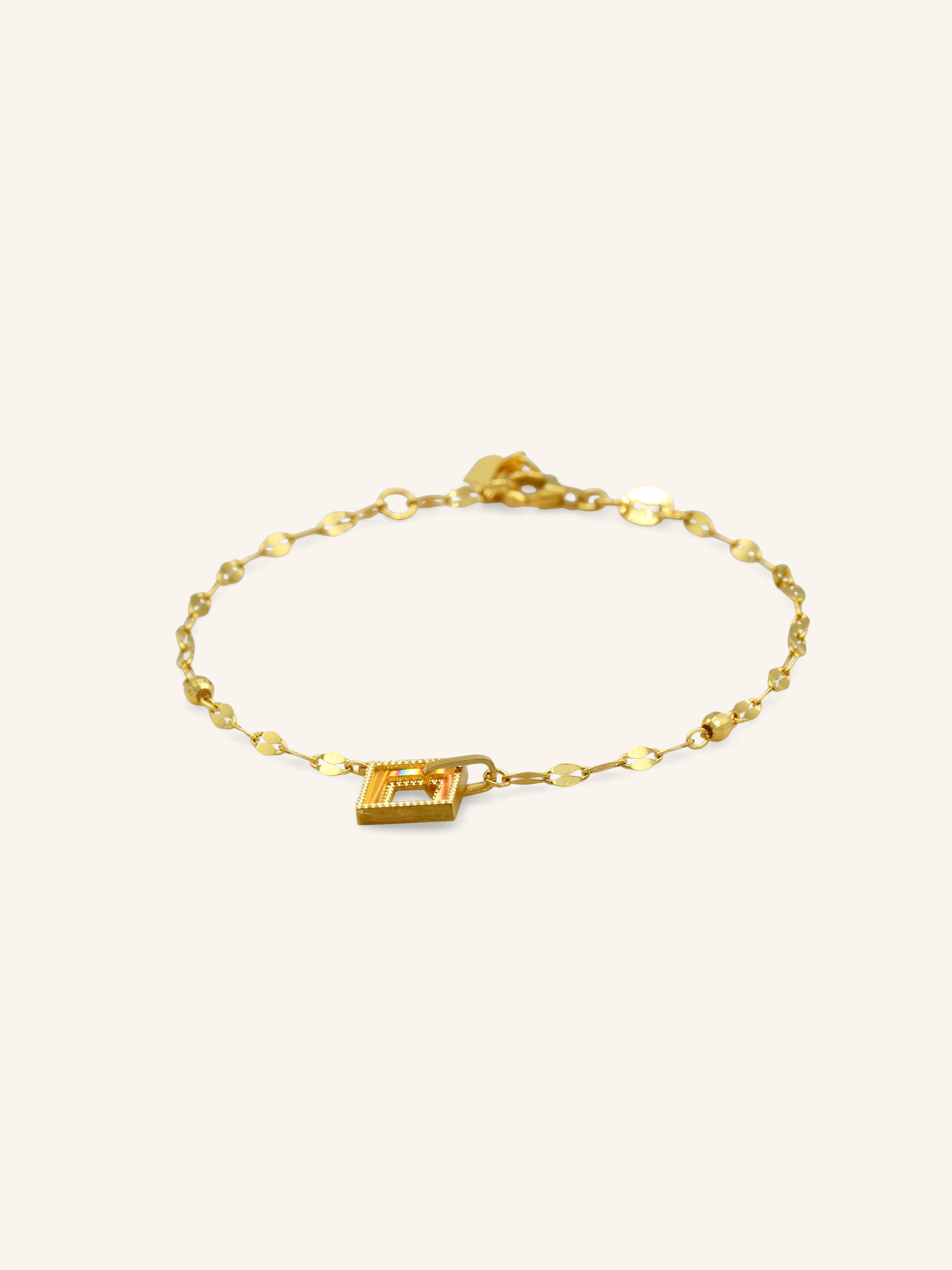 22ct Gold Square Bracelet