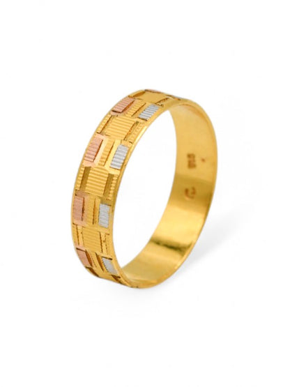 22ct Gold Two Tone Band Ring