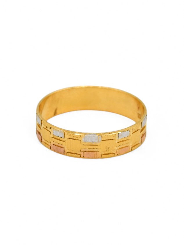 22ct Gold Two Tone Band Ring