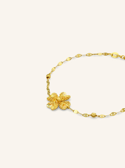 22ct Gold Flower Bracelet