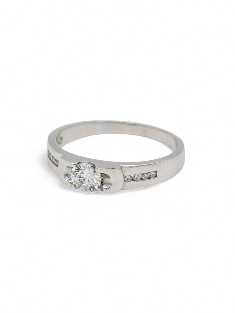 22ct Gold Two Tone CZ Ring