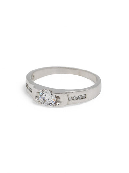 22ct Gold Two Tone CZ Ring