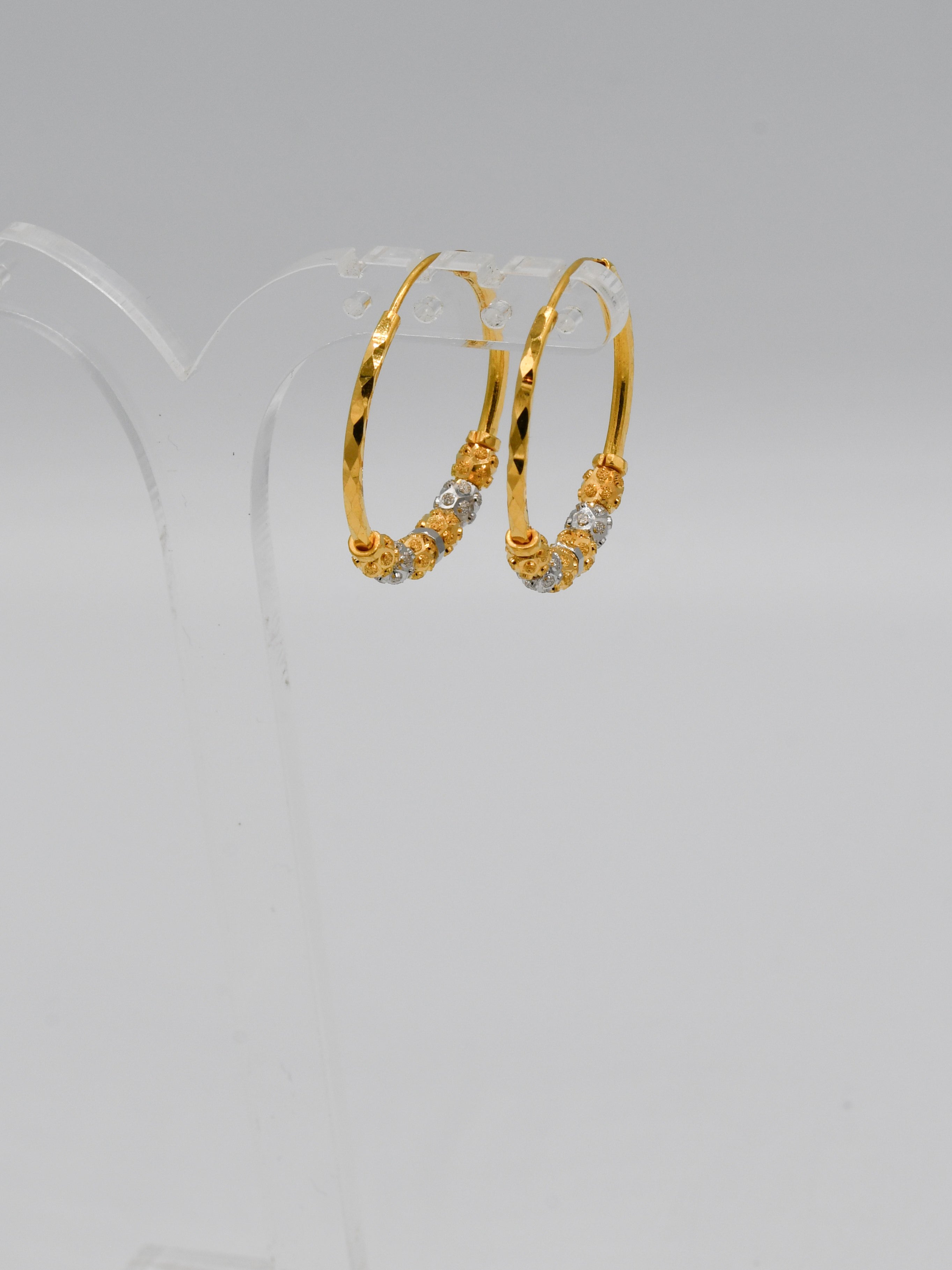 22ct Gold Two Tone Ball Bali - Roop Darshan