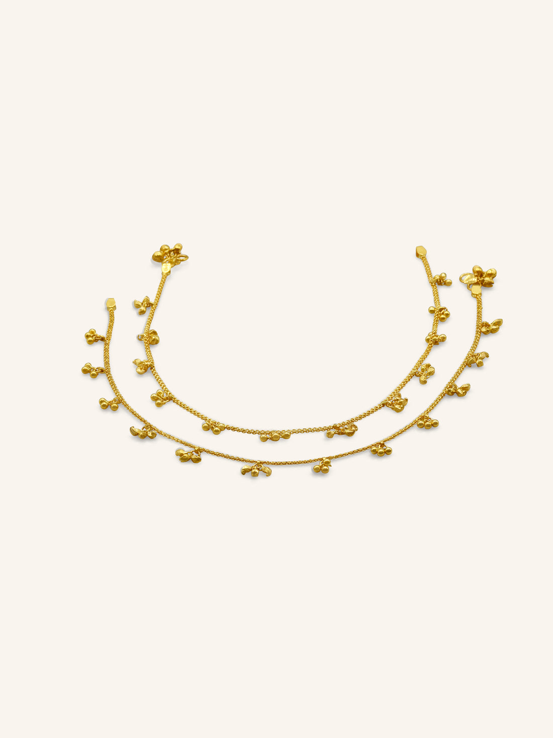 22ct Gold Pair Ladies Anklets